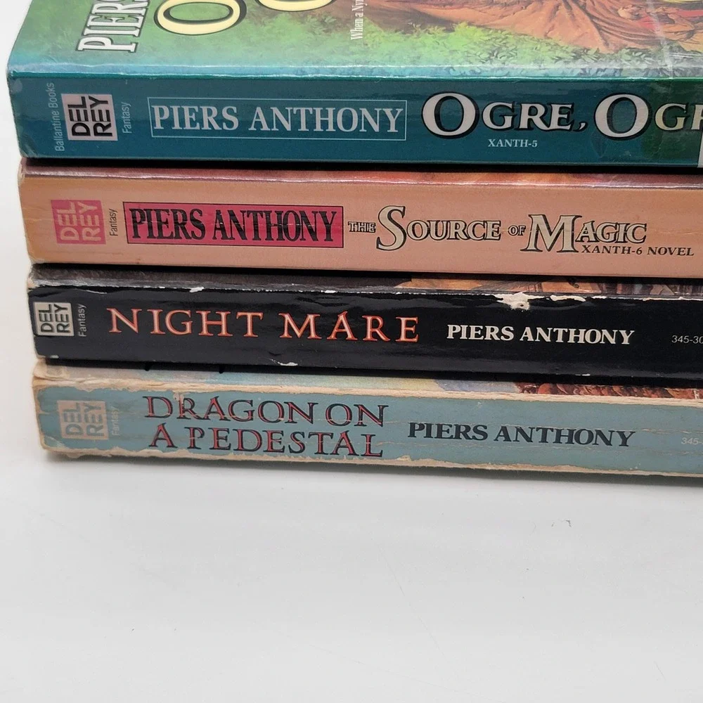 Piers Anthony Xanth Series 4 Book Lot Paperback Vintage Fantasy Del Rey Fair